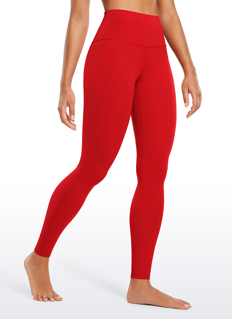 CRZ YOGA טייץ יוגה Butterluxe בגזרה גבוהה Yoga Lounge לנשים 71 ס"מ צ'ילי אדום