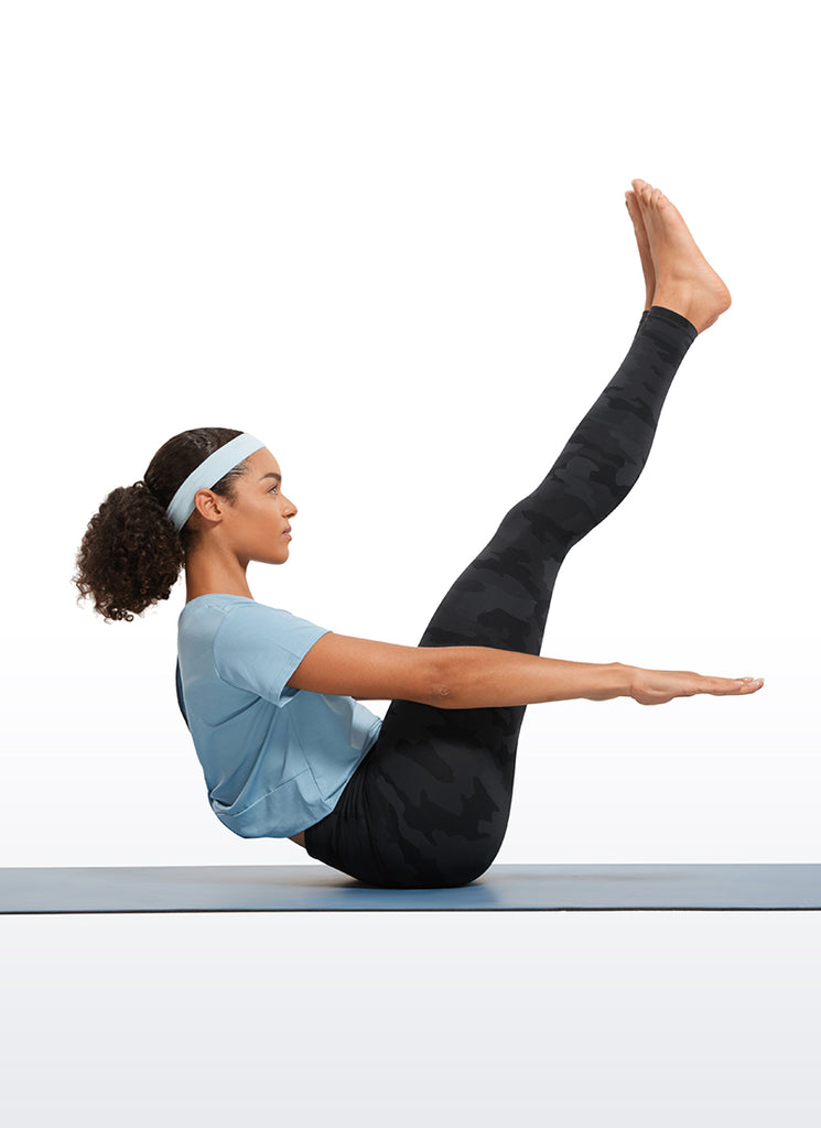 CRZ YOGA Women's Yoga Lounge High Rise Butterluxe Yoga Leggings 28'' Hot Fudge Brown