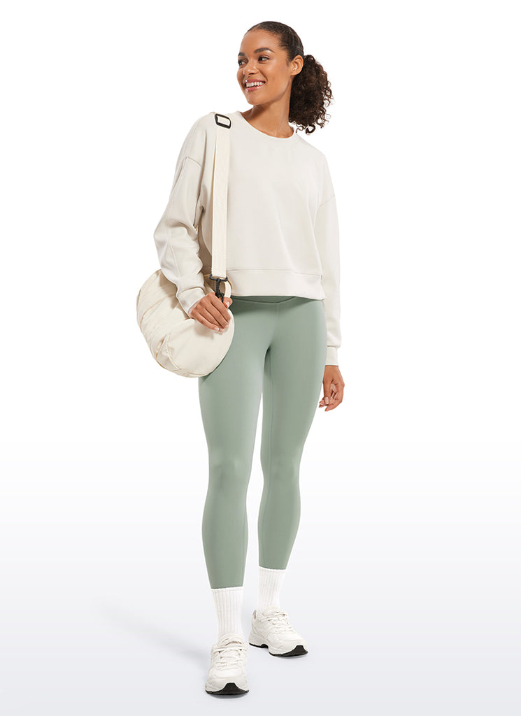 CRZ YOGA Women's Yoga Lounge High Rise Butterluxe Yoga Leggings 28'' Lava Smoke Grey