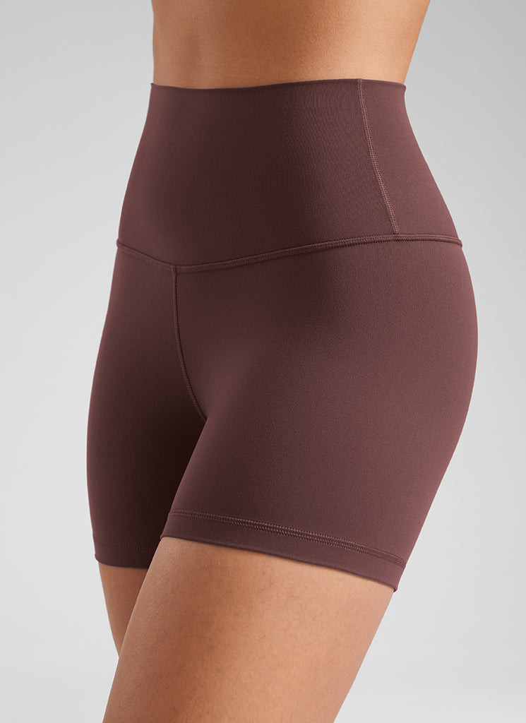 CRZ YOGA Women's Yoga High Rise Biker Shorts Butterluxe Shorts 4'' Tornado