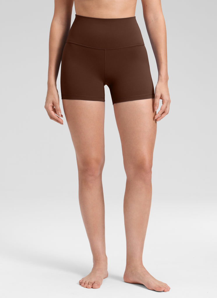 CRZ YOGA Women's Yoga High Rise Biker Shorts Butterluxe Shorts 4'' Legend Green