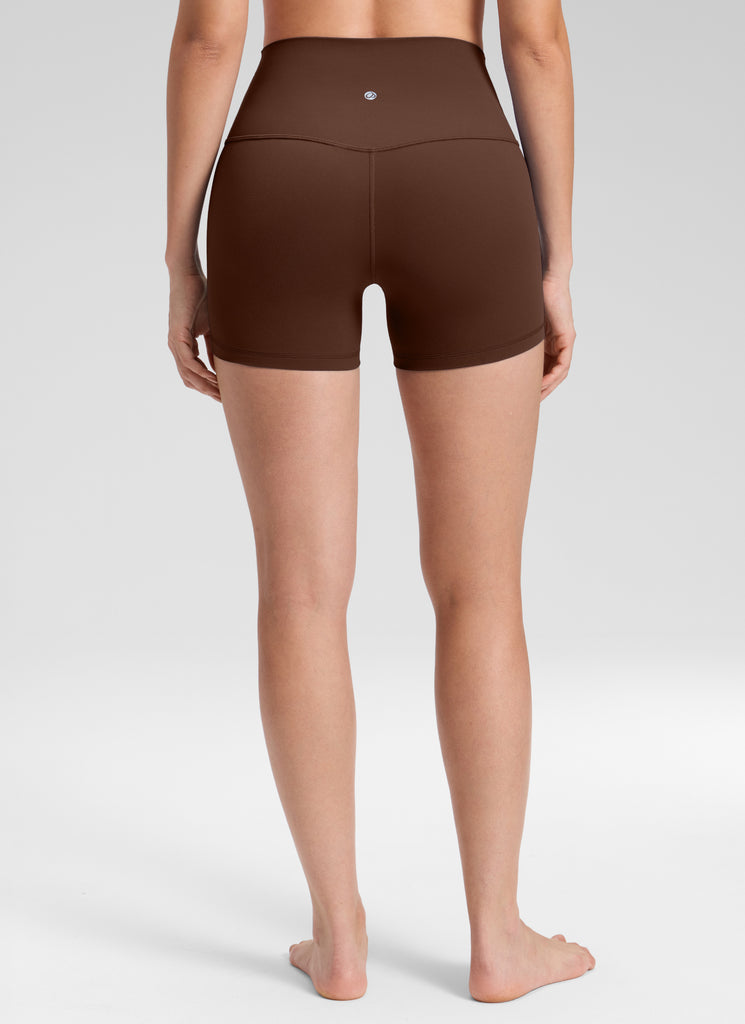 CRZ YOGA Women's Yoga High Rise Biker Shorts Butterluxe Shorts 4'' Legend Green