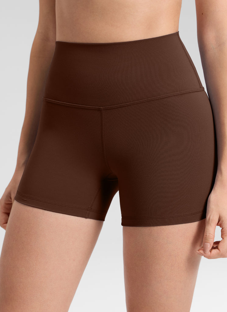 CRZ YOGA Women's Yoga High Rise Biker Shorts Butterluxe Shorts 4'' Legend Green