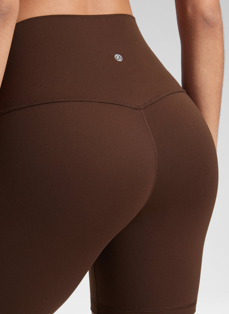 CRZ YOGA Women's Yoga High Rise Biker Shorts Butterluxe Shorts 6'' Green Palm Court