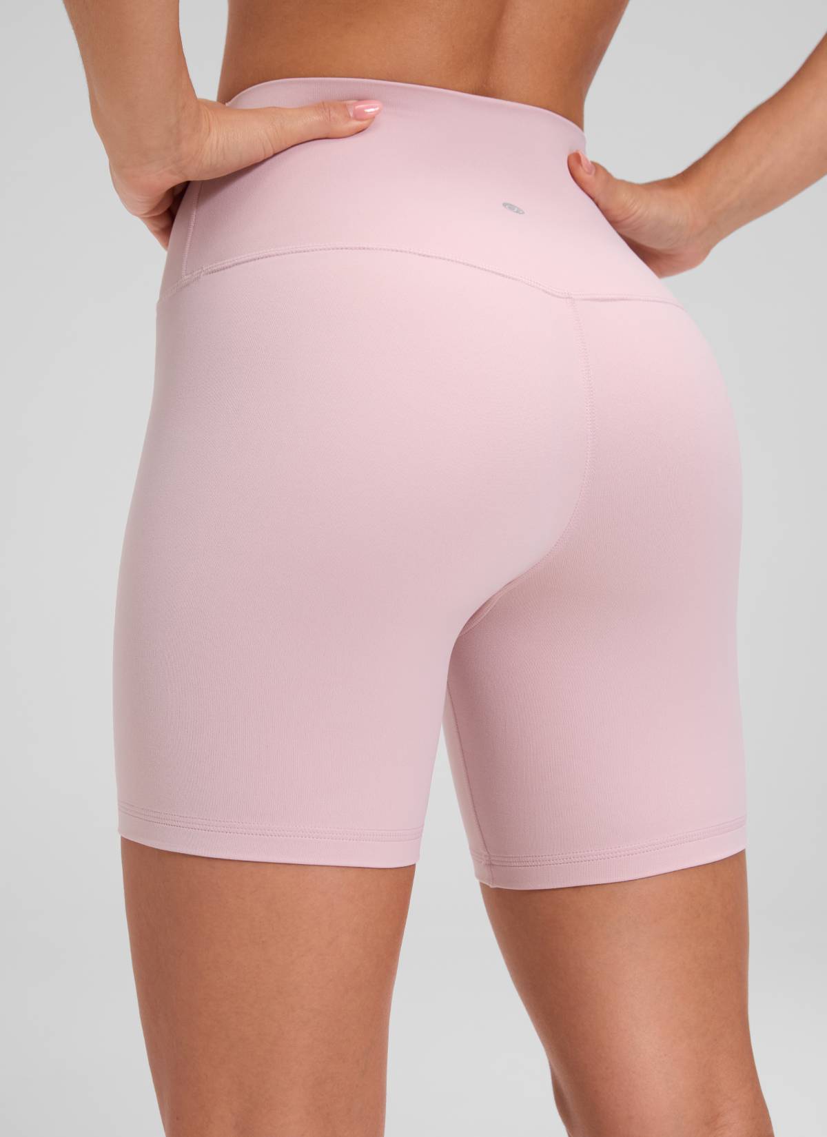 CRZ YOGA Women's Yoga High Rise Biker Shorts Butterluxe Shorts 6'' Pink Haze