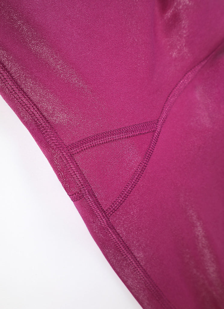 CRZ YOGA Women Butterluxe Matte Faux Leather Leggings 28' Magenta Purple Classic Pattern