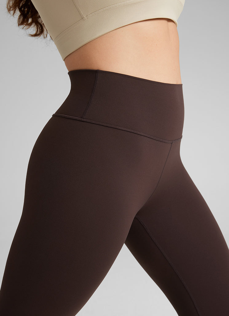CRZ YOGA Women's Yoga High Rise Plus Size Butterluxe Leggings 25'' Hot Fudge Brown