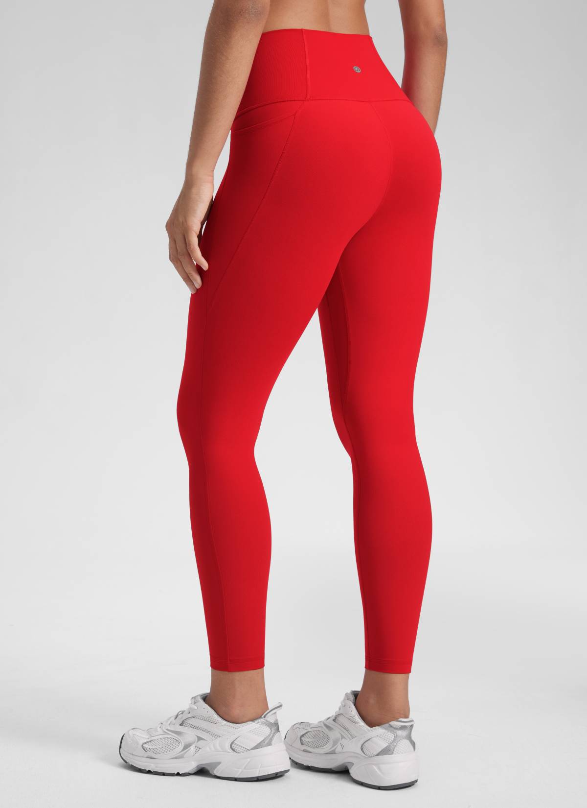 CRZ YOGA Women's Yoga Lounge High Rise Butterluxe Pocket Leggings 25'' Red Chili