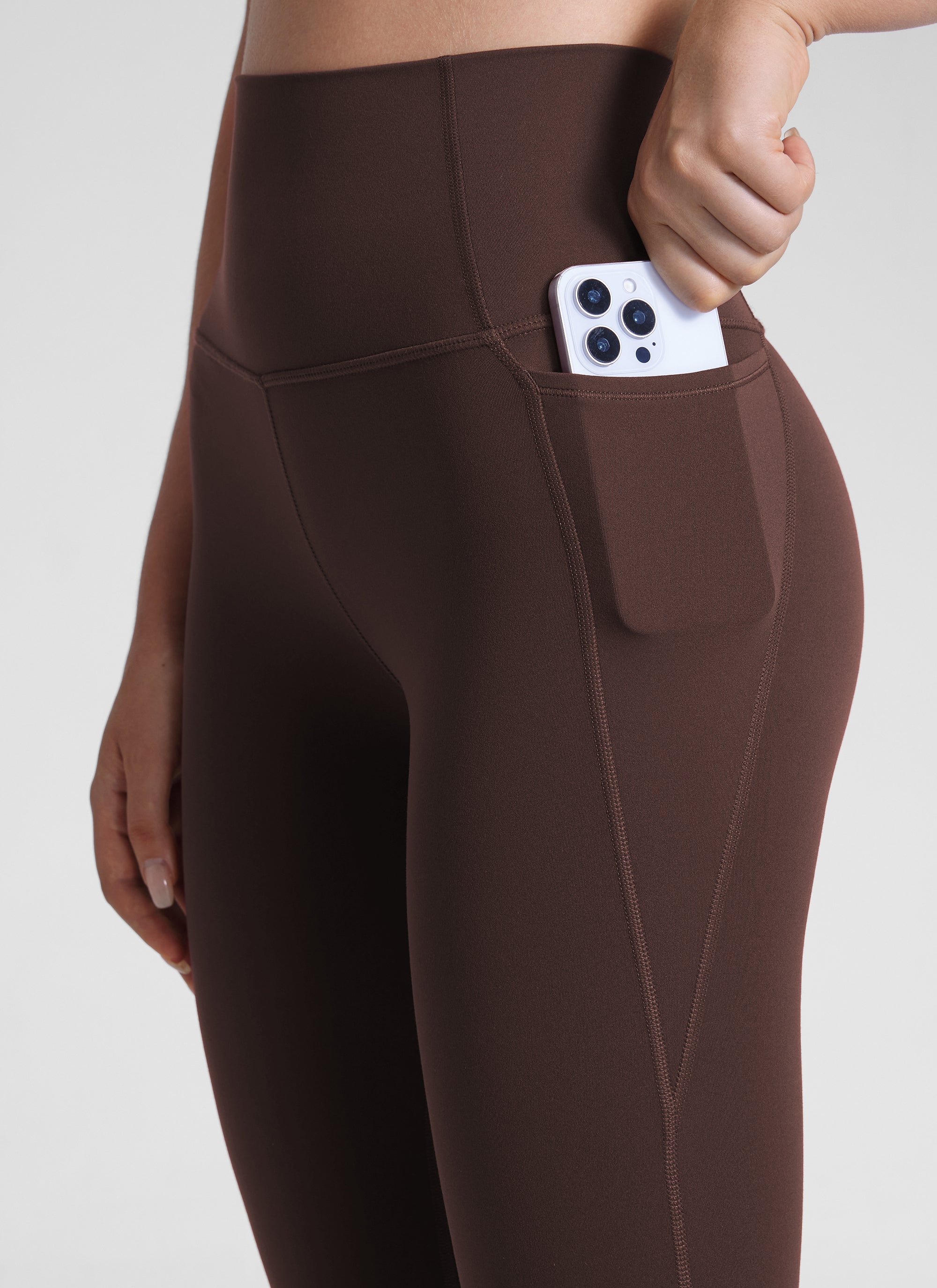 CRZ YOGA Women's Yoga Lounge High Rise Butterluxe Pocket Leggings 25'' Black Tie Dye Flowers