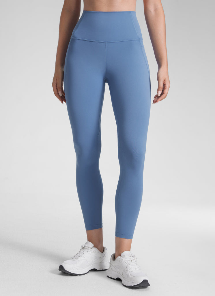 CRZ YOGA Women's Yoga Lounge High Rise Butterluxe Pocket Leggings 25'' Grey Olive