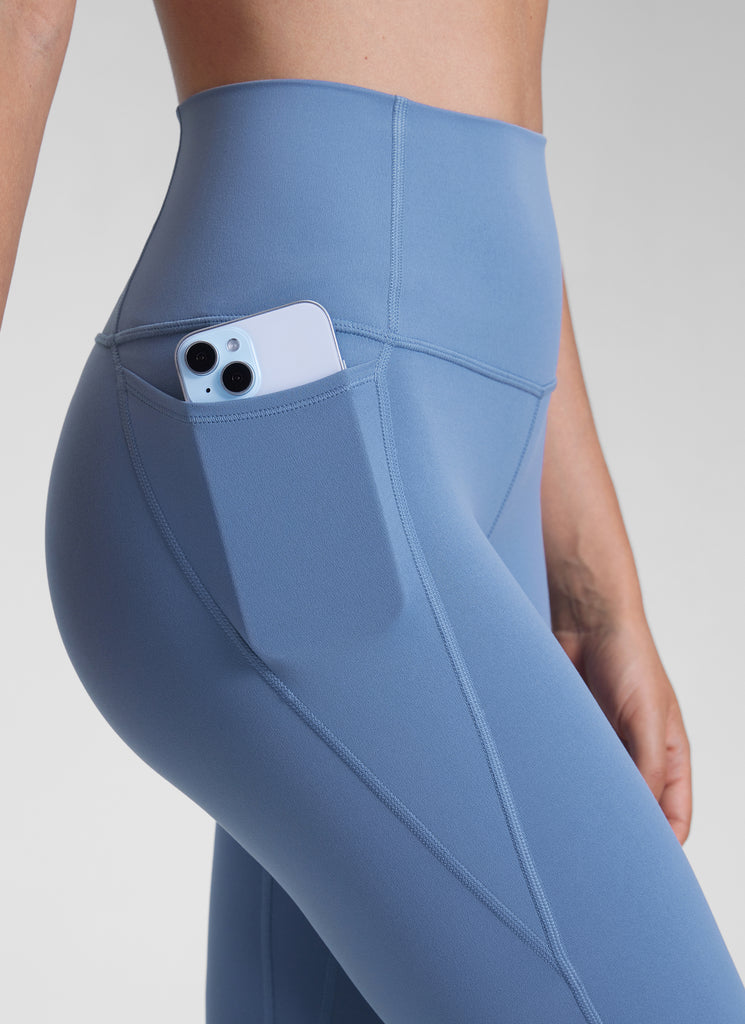 CRZ YOGA Women's Yoga Lounge High Rise Butterluxe Pocket Leggings 25'' Grey Olive