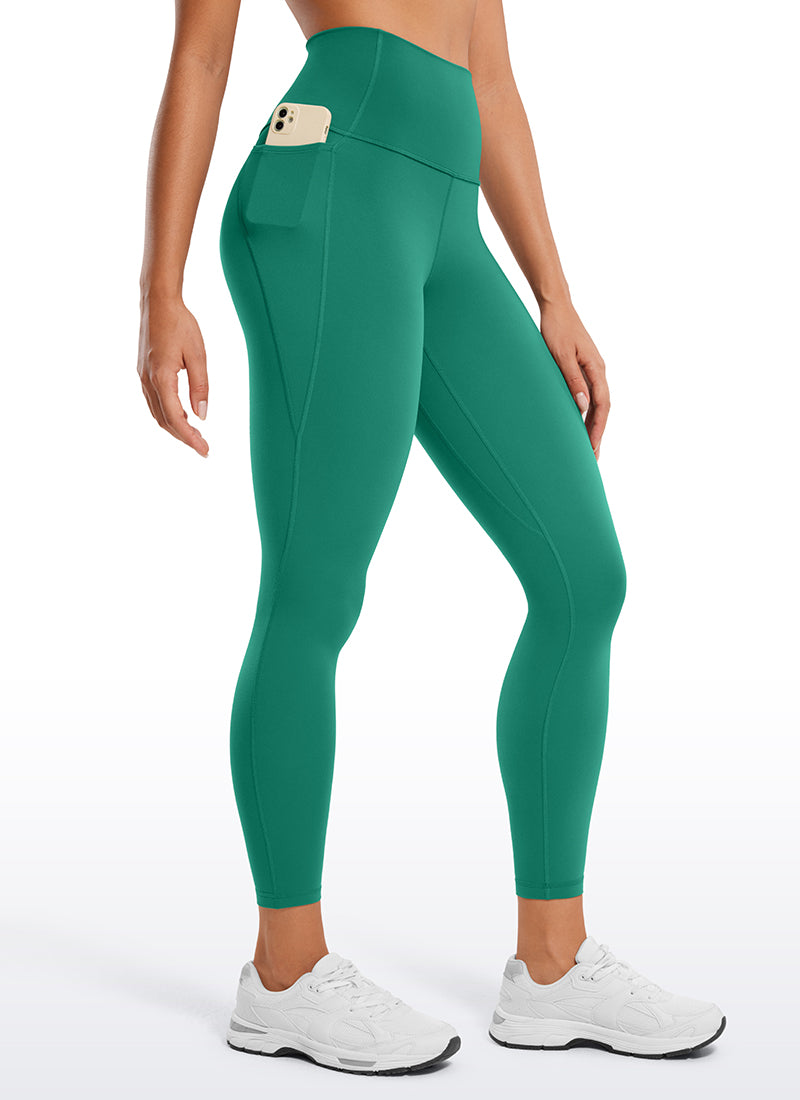 CRZ YOGA Women's Yoga Lounge High Rise Butterluxe Pocket Leggings 25'' Dark Forest Green