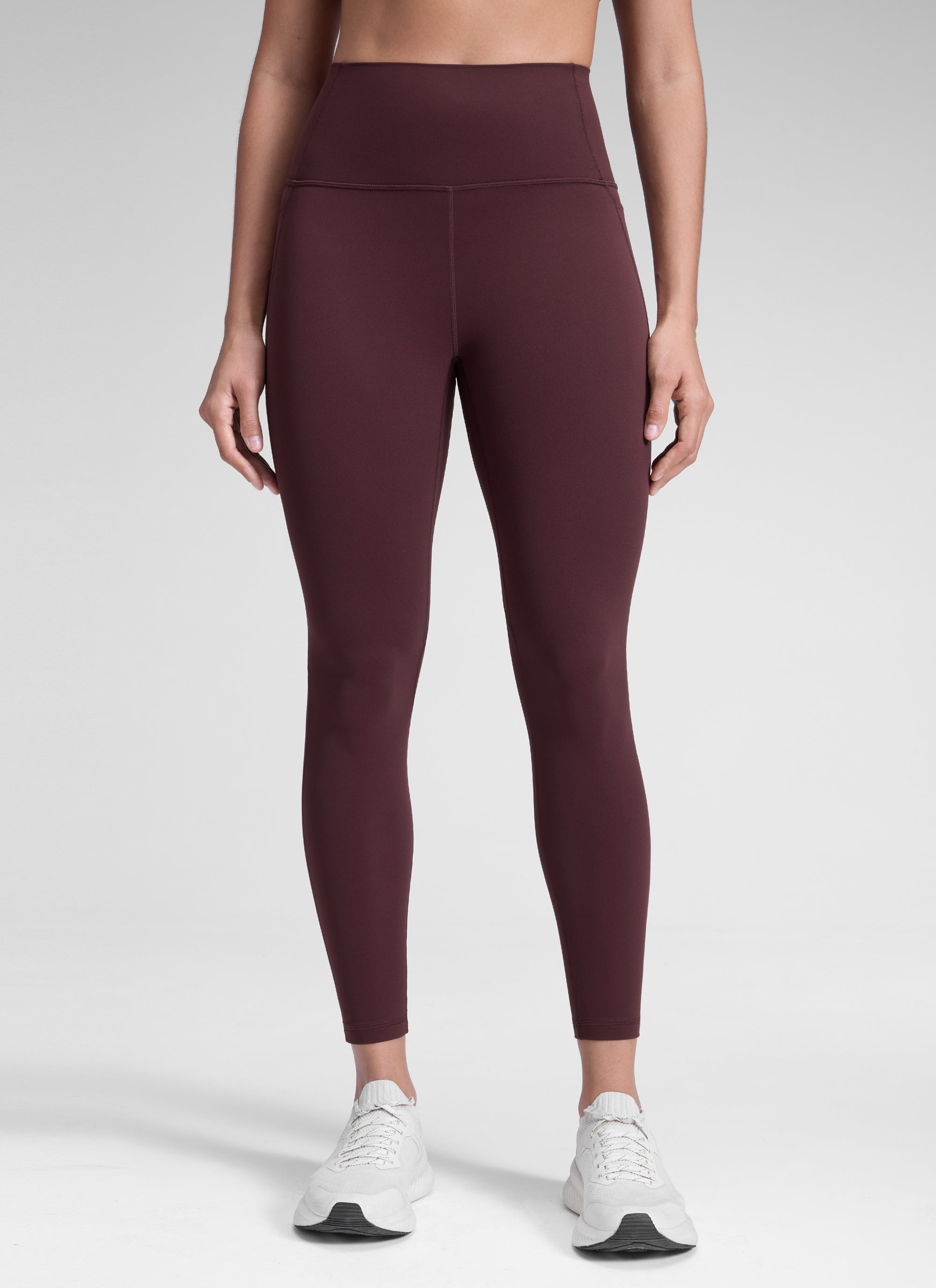 CRZ YOGA Women's Yoga Lounge High Rise Butterluxe Pocket Leggings 25'' Lava Brown