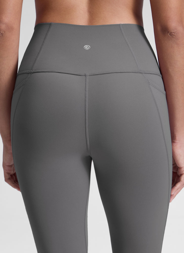 CRZ YOGA Women's Yoga Lounge High Rise Butterluxe Pocket Leggings 25'' Ash Grey