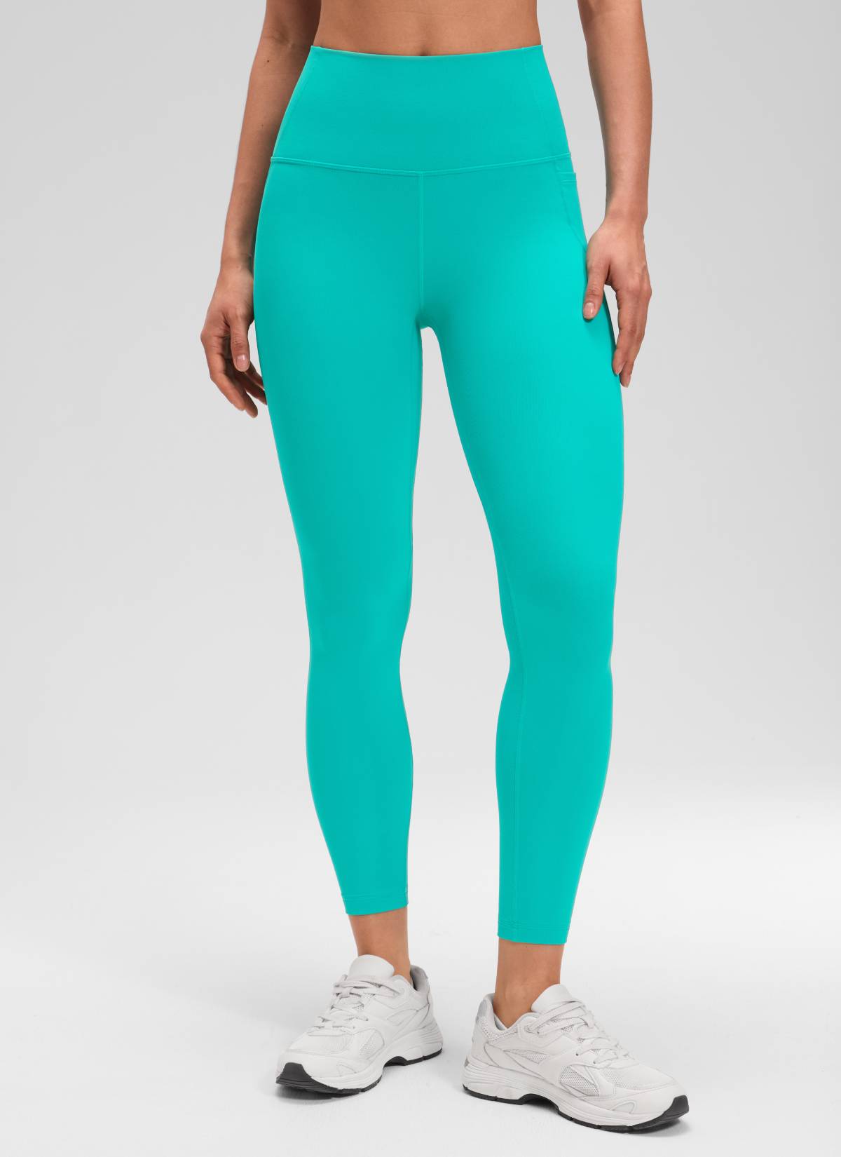 CRZ YOGA Women's Yoga Lounge High Rise Butterluxe Pocket Leggings 25'' Tropics Teal