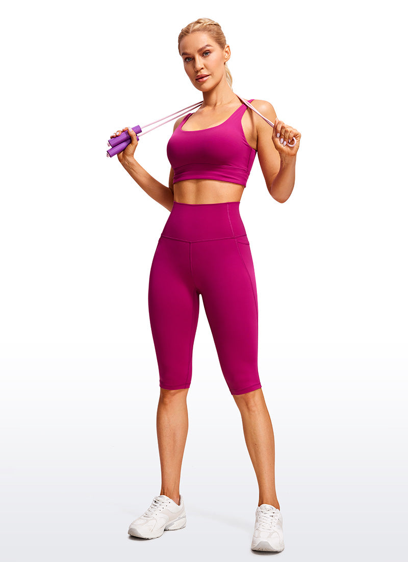 CRZ YOGA Women's Butterluxe Knee Length Pockets Capri Leggings 13