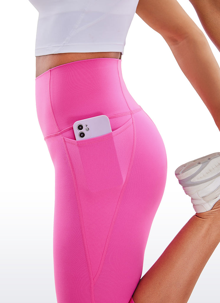 CRZ YOGA Womens Butterluxe High Waist Pockets Capri Leggings 19'' Gull Gray