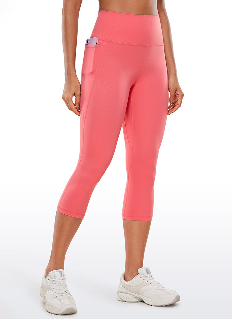 CRZ YOGA Womens Butterluxe High Waist Pockets Capri Leggings 19'' Gull Gray