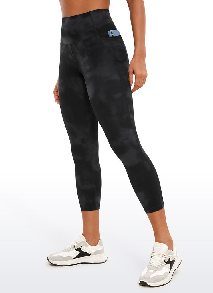 CRZ YOGA Womens Butterluxe High Waist Pockets Capri Leggings 23'' True Navy