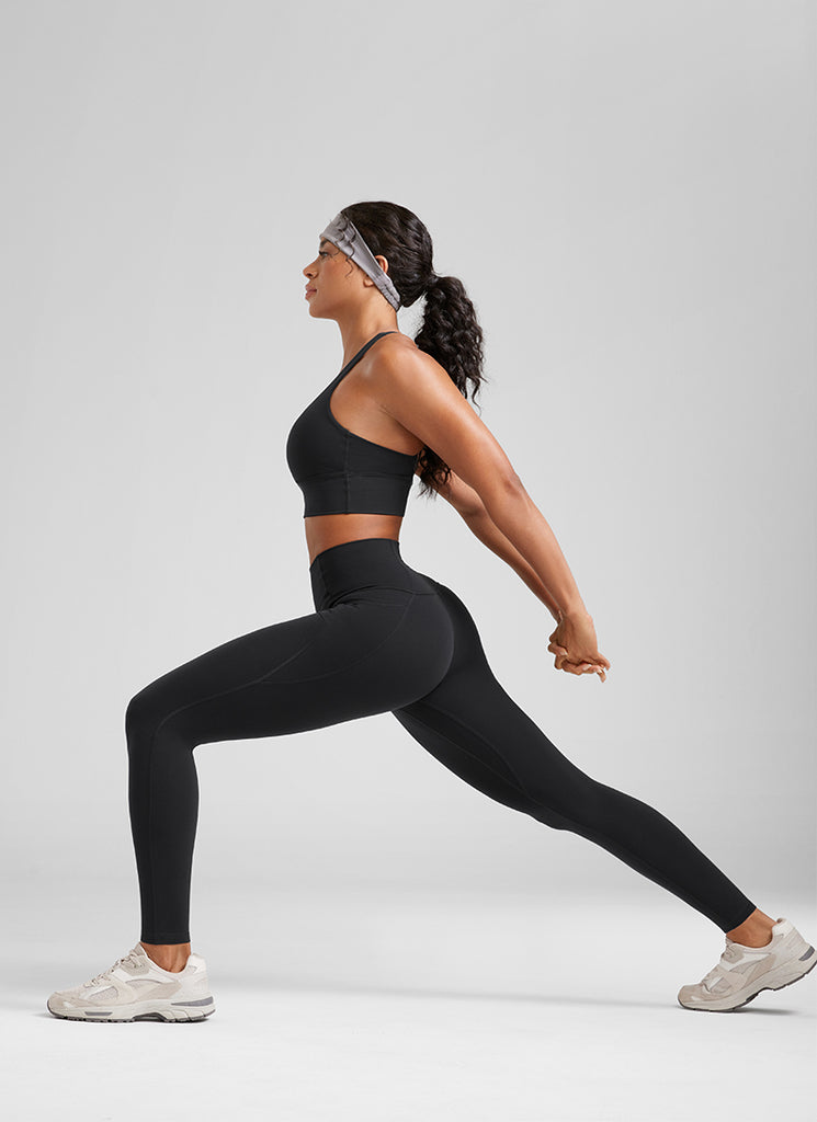 CRZ YOGA Womens Butterluxe Pockets Workout Leggings 28" Black