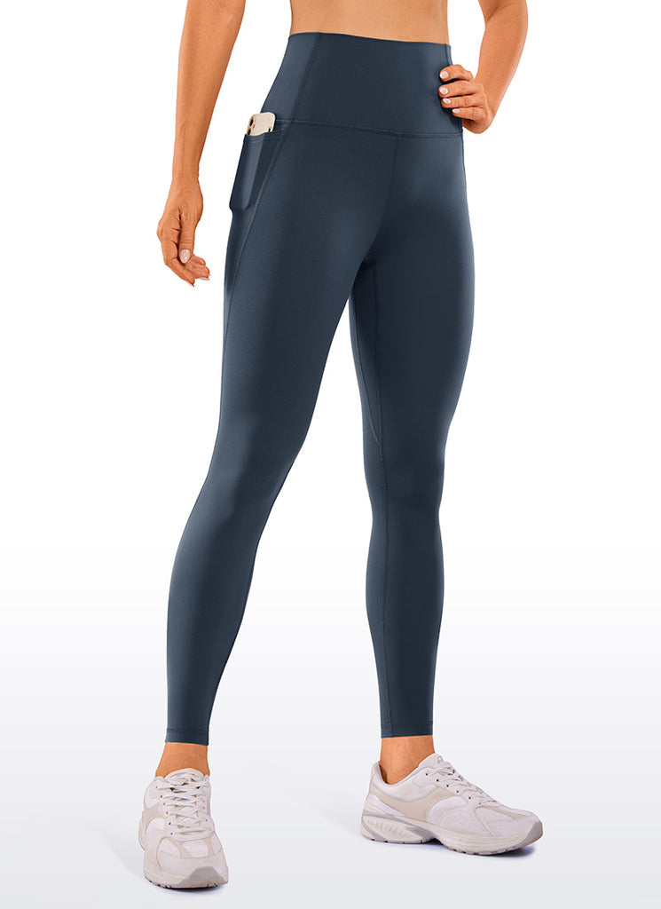 CRZ YOGA Womens Butterluxe Pockets Workout Leggings 28" Coffee Brown