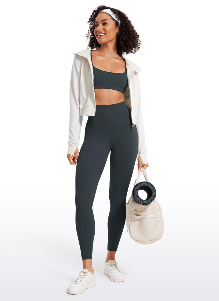 CRZ YOGA Women's Lounge Super High Rise Butterluxe Yoga Leggings 25'' Dark Green