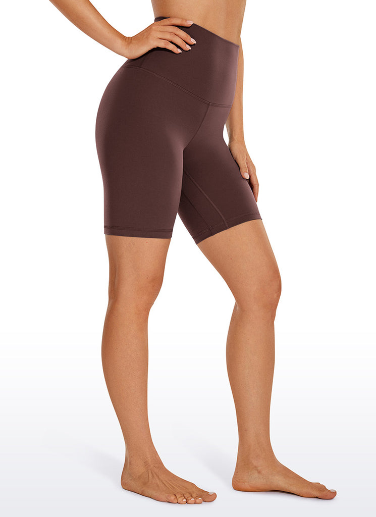 CRZ YOGA Women's Yoga Super High Waist Butterluxe Shorts 8'' Black