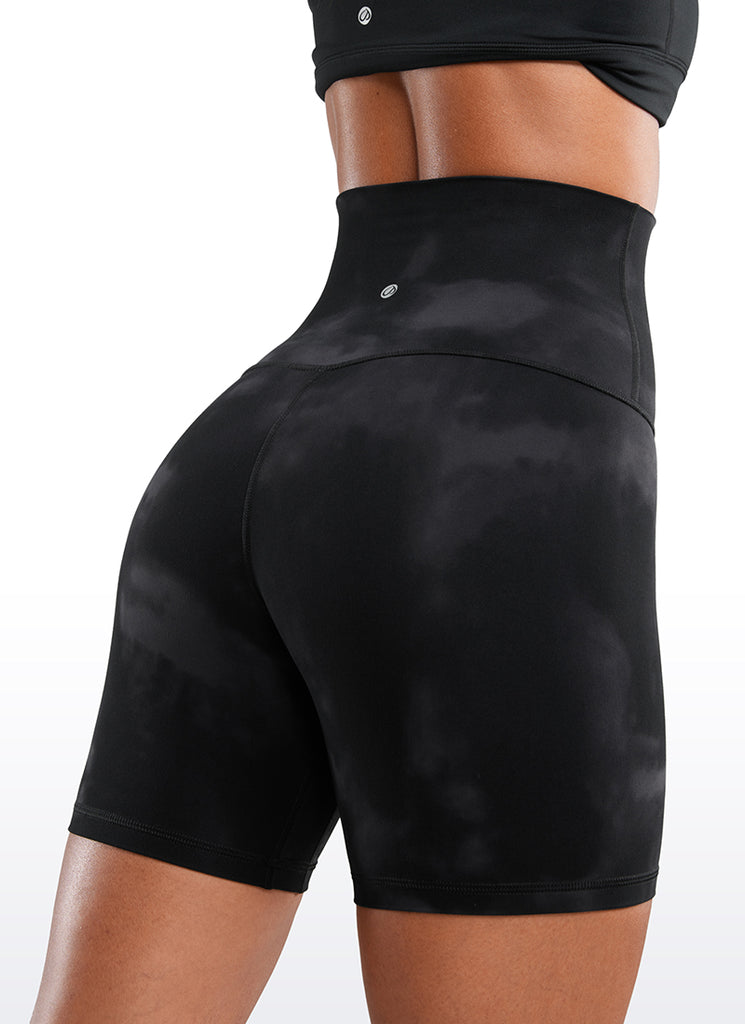 CRZ YOGA Women's Yoga Super High Waist Butterluxe Shorts 6'' Olive Green