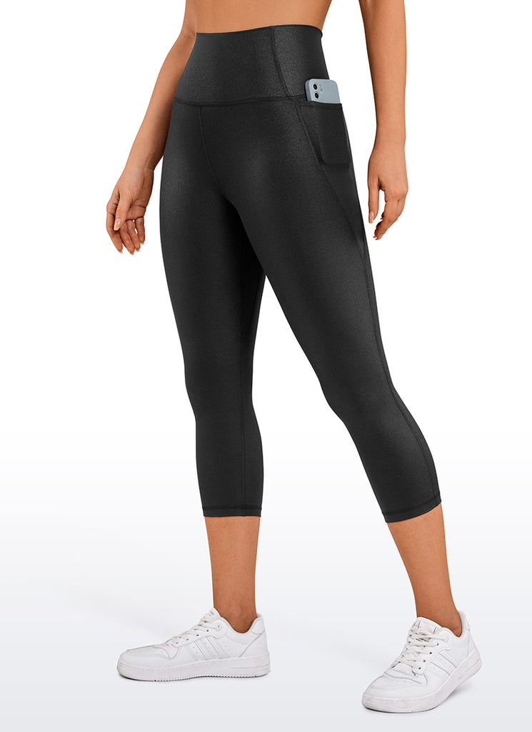 CRZ YOGA Women's Yoga High Rise Butterluxe Capri with Pockets 21'' Olive Green