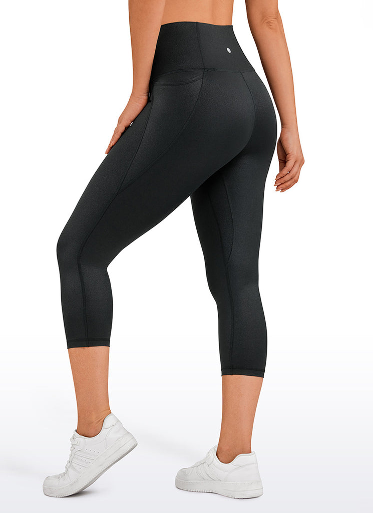 CRZ YOGA Women's Yoga High Rise Butterluxe Capri with Pockets 21'' Olive Green