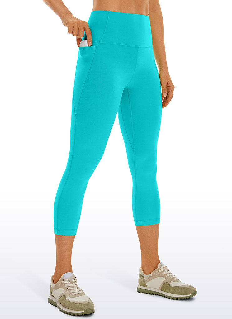 CRZ YOGA Women's Yoga High Rise Butterluxe Capri with Pockets 21'' Deep Purple