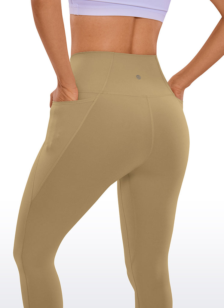 CRZ YOGA Women's Yoga High Rise Butterluxe Capri with Pockets 21'' Black Classic