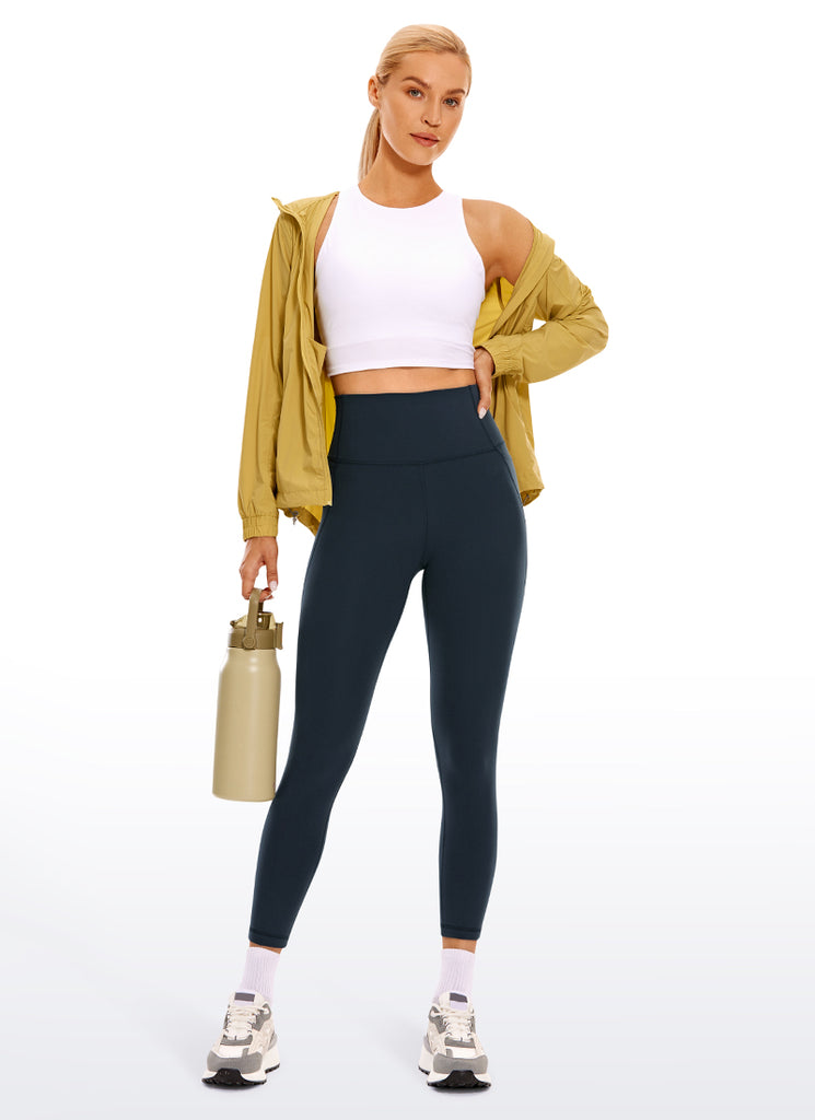 CRZ YOGA Women's Yoga High Rise Butterluxe Capri with Pockets 21'' Twilight Blue