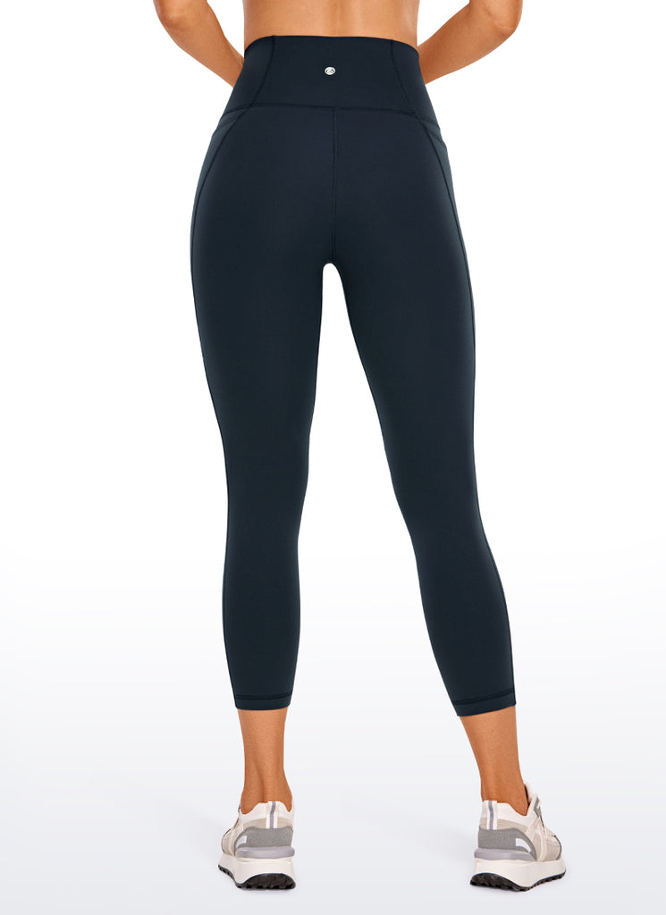 CRZ YOGA Women's Yoga High Rise Butterluxe Capri with Pockets 21'' Twilight Blue