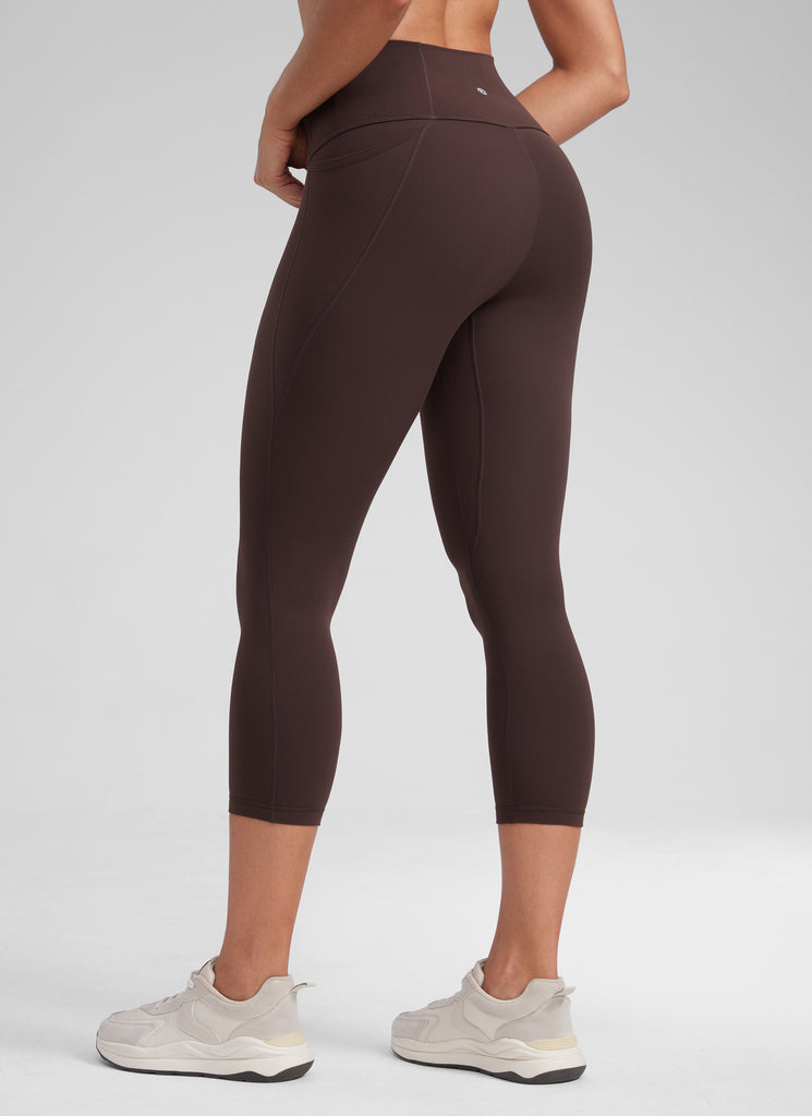 CRZ YOGA Women's Yoga High Rise Butterluxe Capri with Pockets 21'' Borealis Green