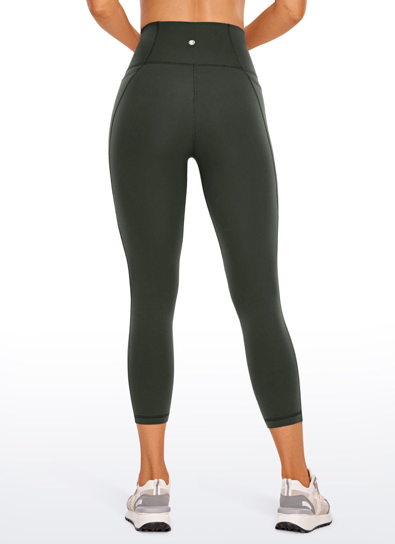 CRZ YOGA Women's Yoga High Rise Butterluxe Capri with Pockets 21'' Hibiscus Purple