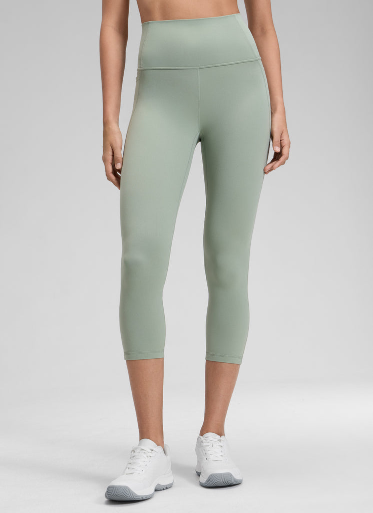 CRZ YOGA Women's Yoga High Rise Butterluxe Capri with Pockets 21'' Spectral Blue