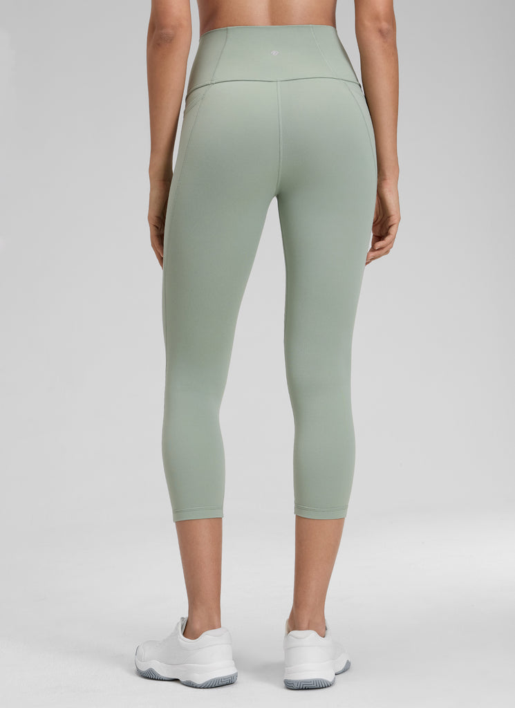 CRZ YOGA Women's Yoga High Rise Butterluxe Capri with Pockets 21'' Spectral Blue