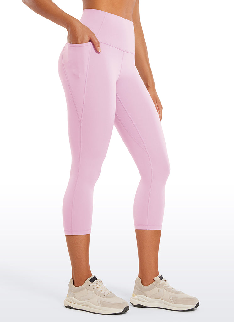 CRZ YOGA Women's Yoga High Rise Butterluxe Capri with Pockets 21'' Borealis Green