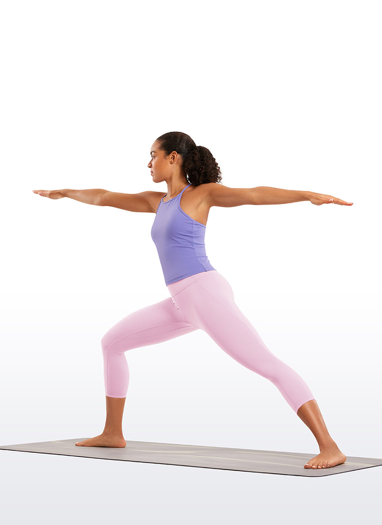 CRZ YOGA Women's Yoga High Rise Butterluxe Capri with Pockets 21'' Borealis Green