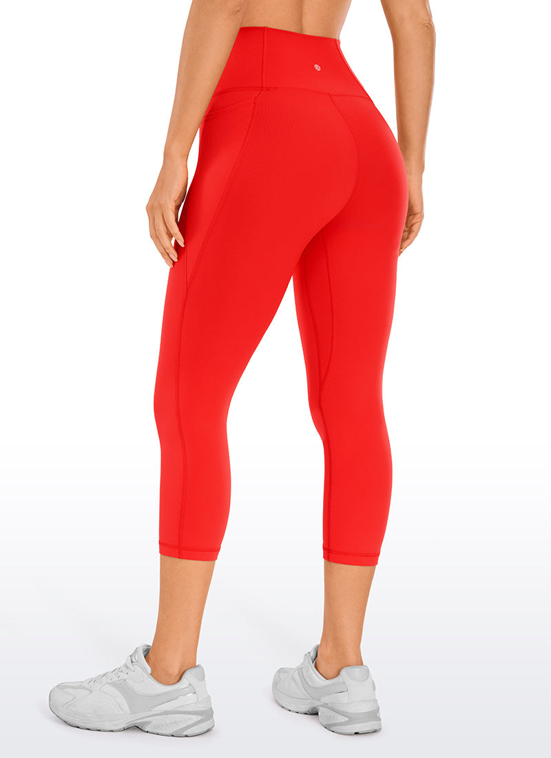 CRZ YOGA Women's Yoga High Rise Butterluxe Capri with Pockets 21'' Grey Olive