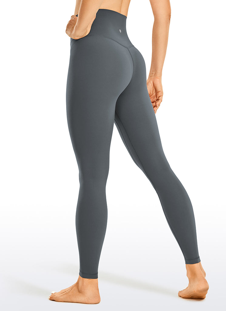 CRZ YOGA Women's Yoga Train High Rise Brushed Nakedfeel Leggings 25'' Hazy Blue