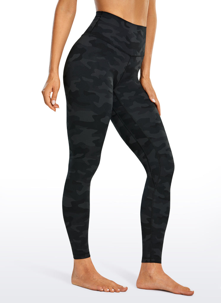 CRZ YOGA Women's Yoga High Rise Brushed Nakedfeel Leggings 28'' Crimson