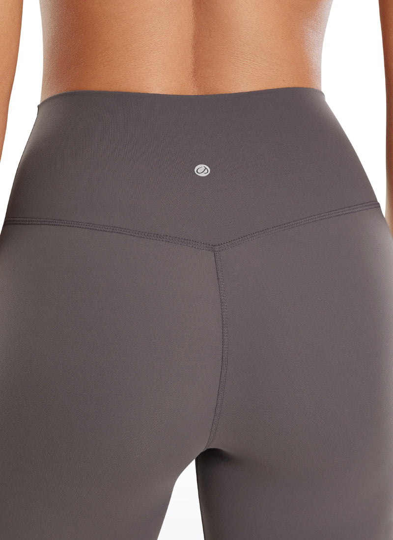 CRZ YOGA Women's Yoga High Rise Biker Brushed Nakedfeel Shorts 6'' Dark Russet