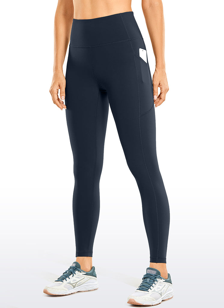 CRZ YOGA Women's Train High Rise Brushed Nakedfeel Pocket Legging 25'' Taupe