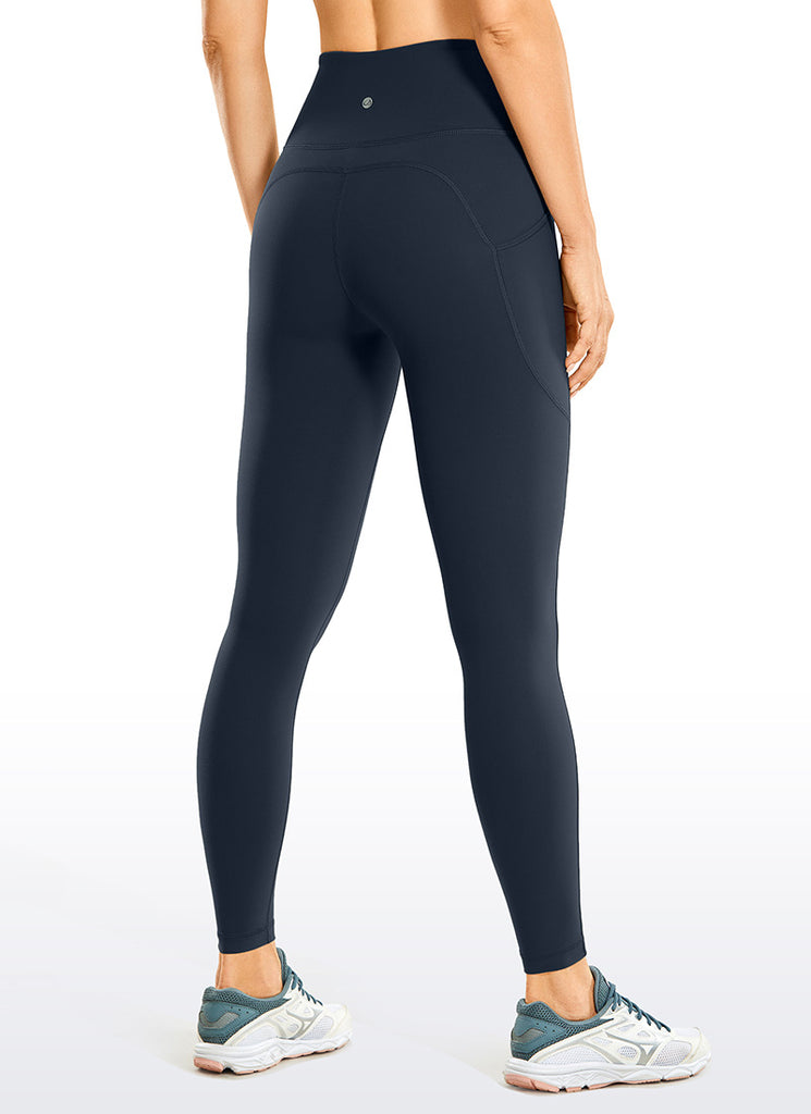 CRZ YOGA Women's Train High Rise Brushed Nakedfeel Pocket Legging 25'' Black