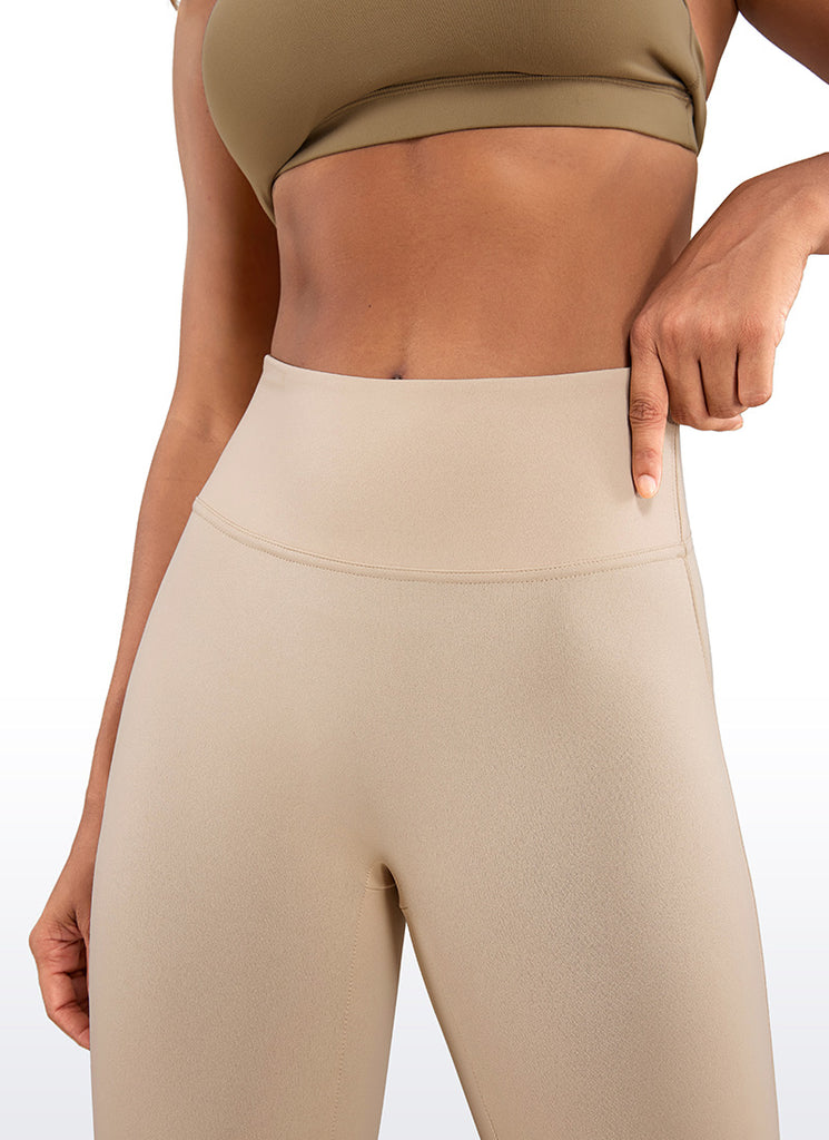 CRZ YOGA Women Butterluxe Matte Faux Leather No Front Seam Leggings 26.5'' Ruby Red Classic Pattern