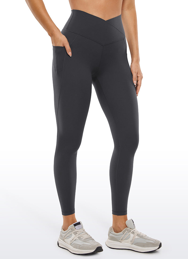 Butterluxe Yoga Pockets Leggings 25''- V Cross Waist