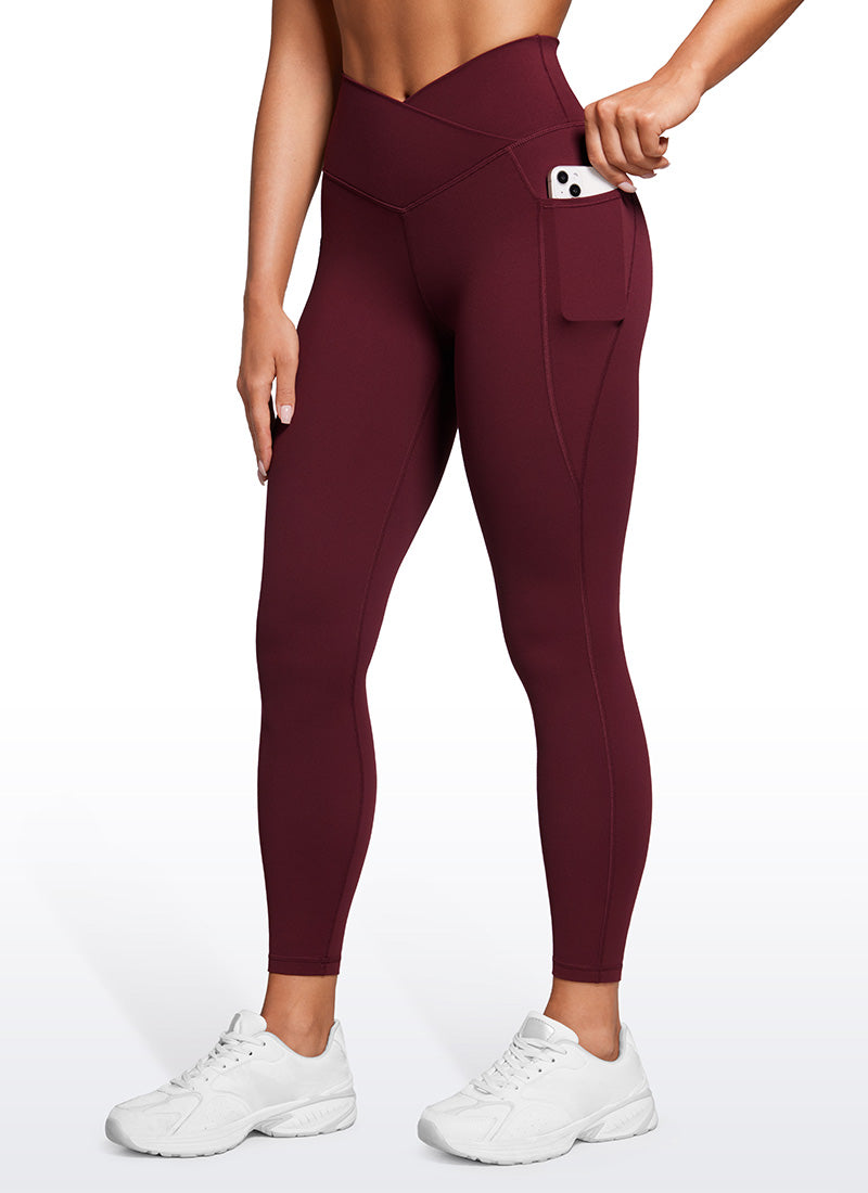 Butterluxe Yoga Pockets Leggings 25''- V Cross Waist