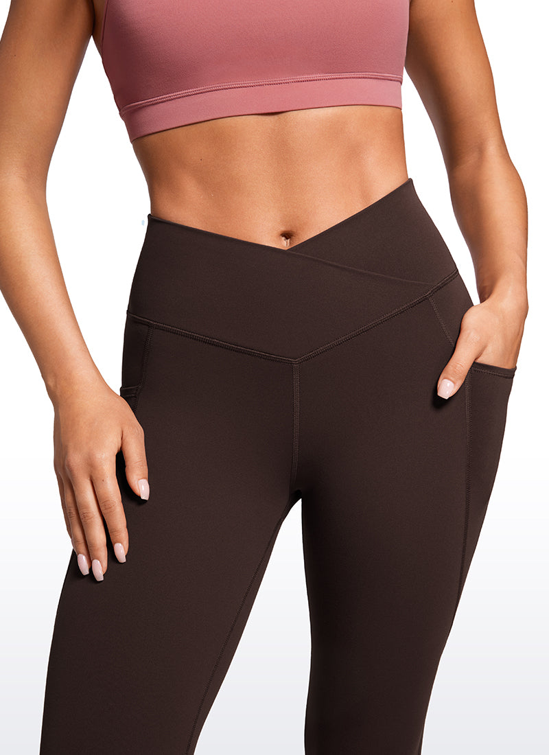 Butterluxe Yoga Pockets Leggings 25''- V Cross Waist